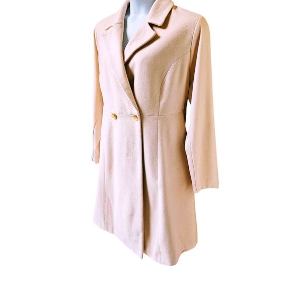 TORRID WOOL Pale Pink Fit & Flare Plus Size Long Winter Coat 3X - Picture 3 of 14